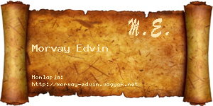 Morvay Edvin névjegykártya